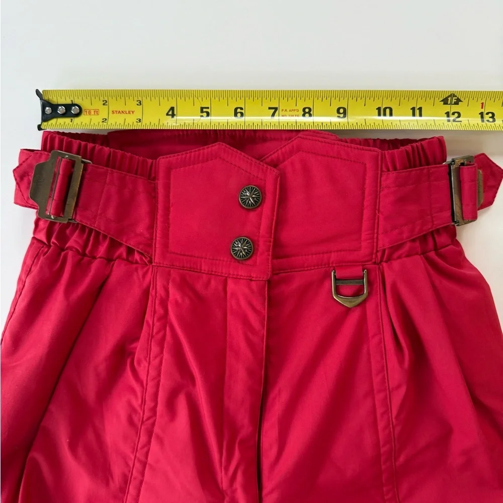 VINTAGE 1980's DESCENTE WOMENS SKI PANTS CRIMSON STYLE #05108 SIZE 26 - Picture 6 of 11